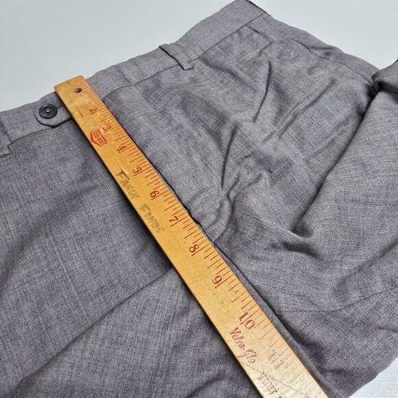 Peter Millar Men Pants 33R (Fits 32x25.5) Gray Wool Slim‎ Fit Office Trousers - Picture 10 of 13